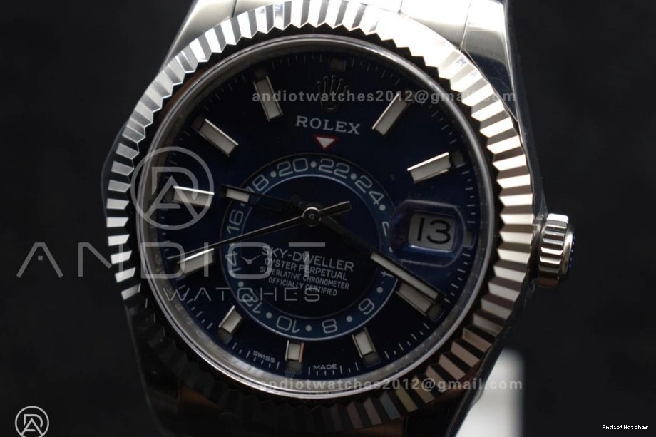 Edition Blue 904L on 326934 Best Colorful Dial Sky-Dweller 1091 ZF SS A 1:1 Bracelet SS 0729